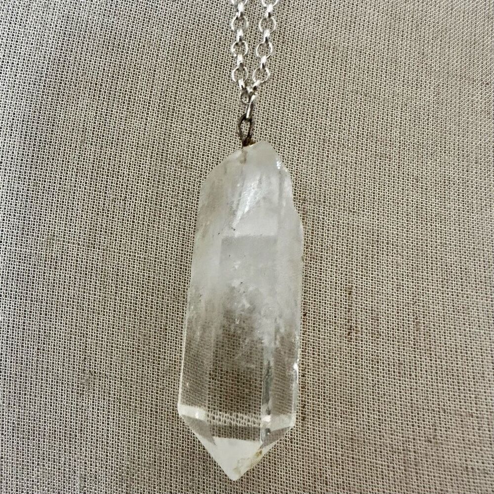 Clear Quartz Point Necklace - Picture 4 of 10